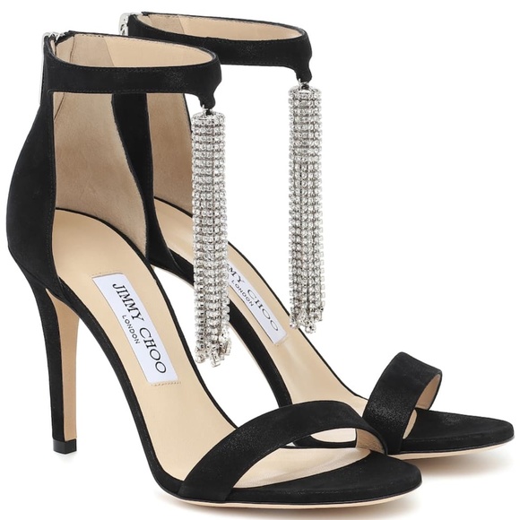Jimmy Choo Shoes - JIMMY CHOO Viola 100 crystal embellished sandals